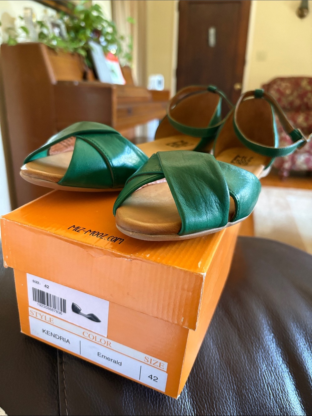 Miz Mooz New in the Box Emerald Leather Women’s Sandals (Size 42/11M)